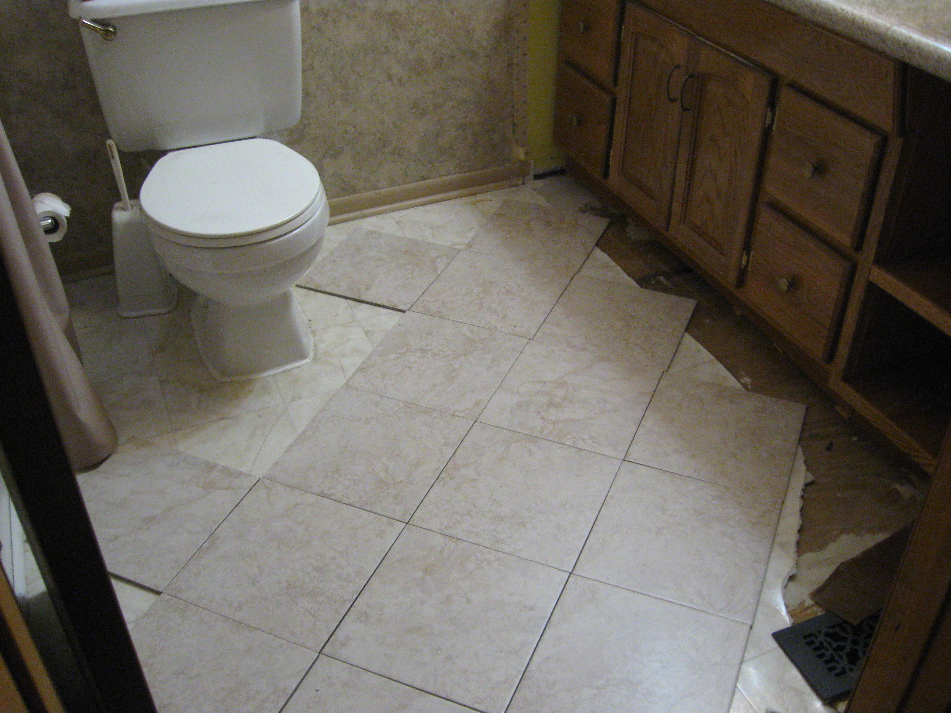 Bathroom Floor Tile Diagonal Wood Floors Redbancosdealimentos for dimensions 3264 X 2448