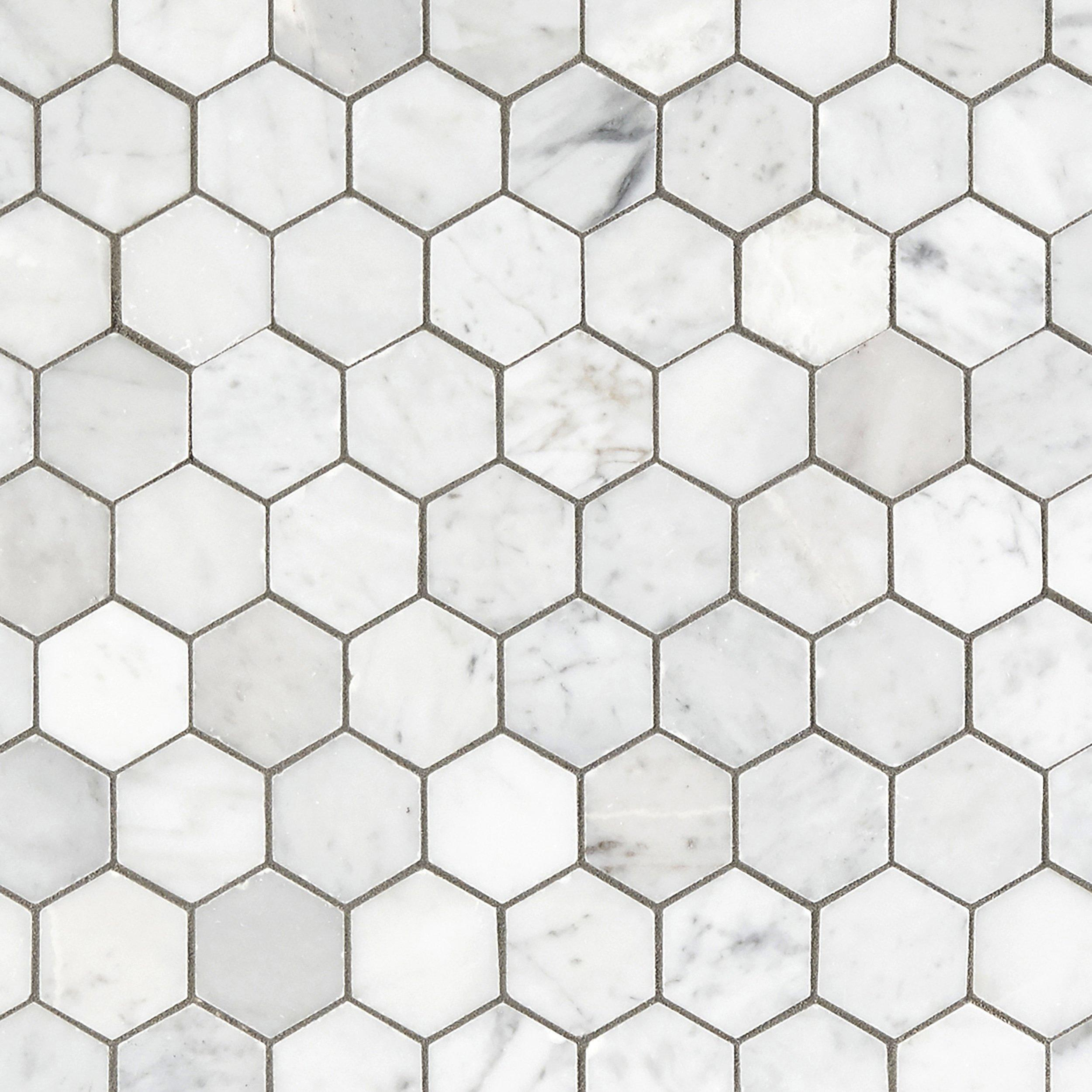 Bianco Carrara Hexagon Polished Marble Mosaic Stone Tile within sizing 2500 X 2500