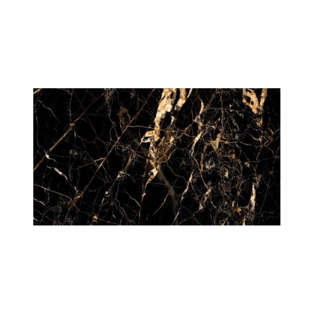 Black Gold Marble Effect 60cm X 120cm Wall Floor Tile within measurements 1000 X 1000