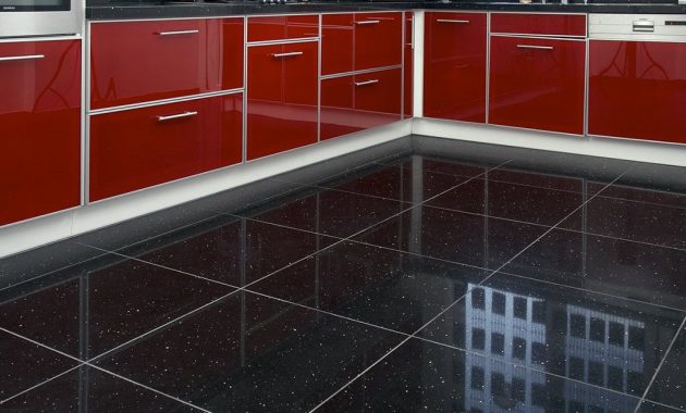 Black Sparkle Floor Tiles Homebase In 2019 Black Kitchen intended for proportions 1024 X 768