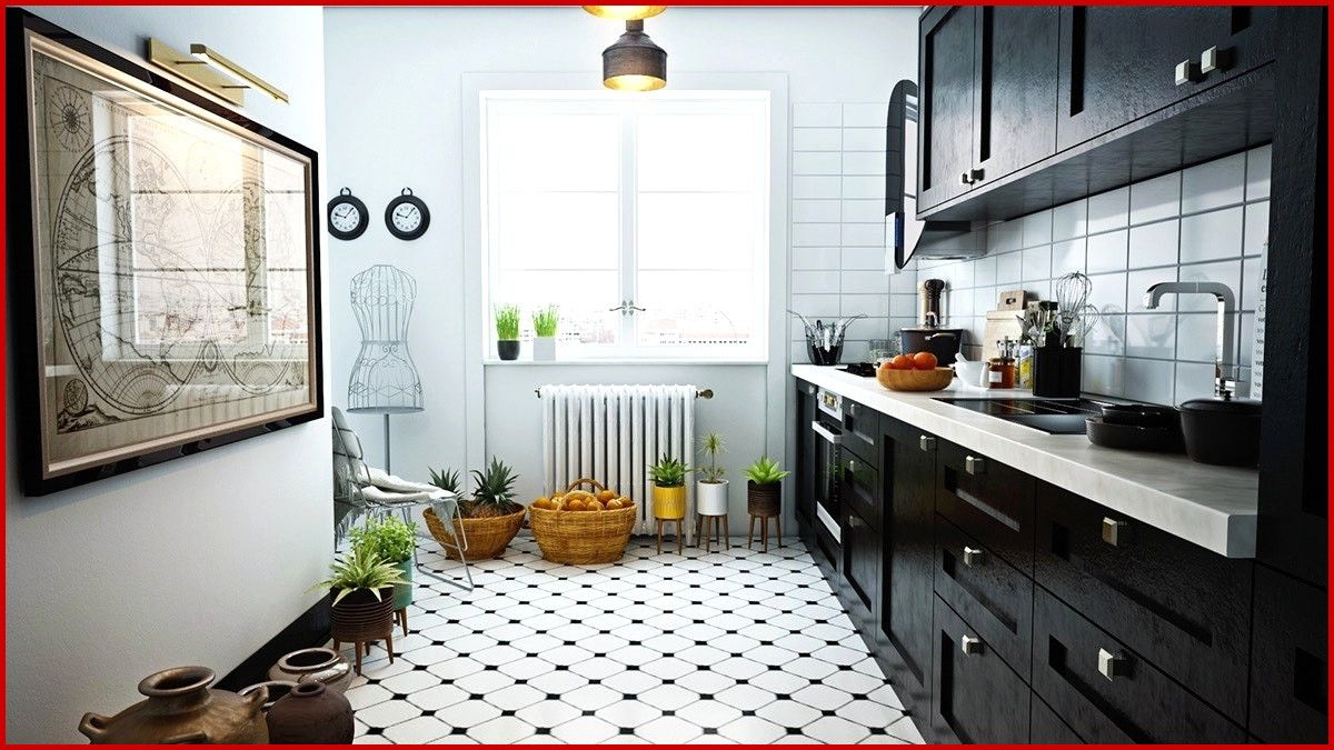 Black White Kitchen Floor Tile Black White Kitchen Floor for dimensions 1200 X 675