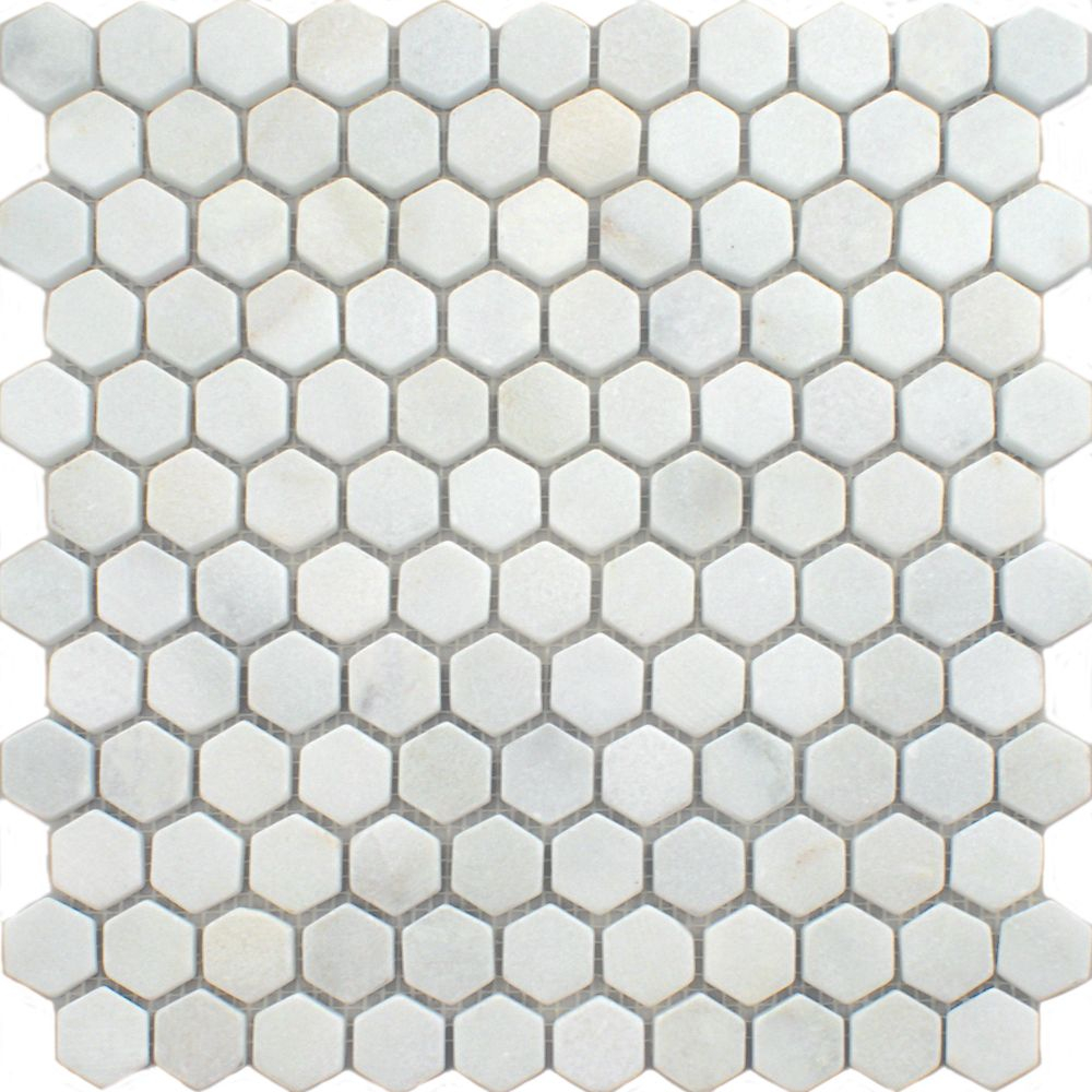 Blanco Hexagon Tiles Oriental Marble Mosaics Mosaic Tiles throughout dimensions 1000 X 1000