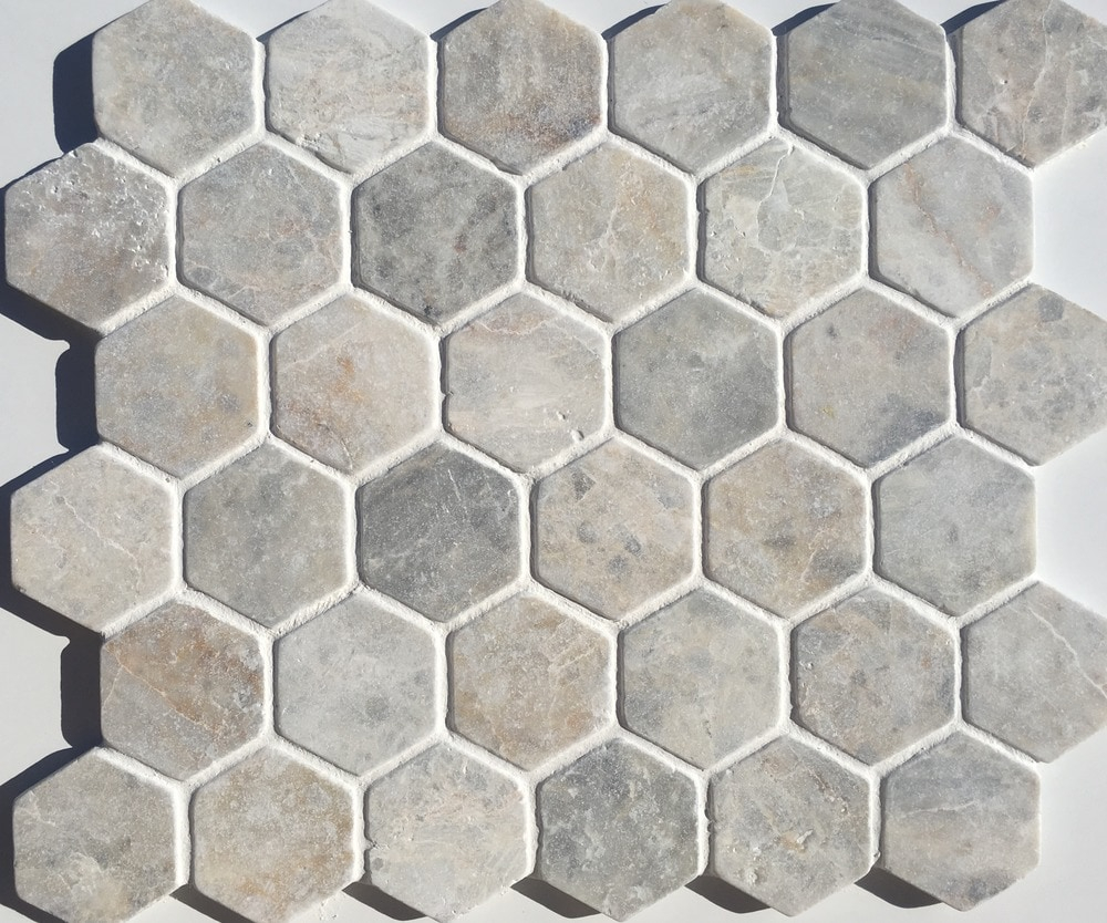 Builddirect Ayyildiz Marble Valencia 2 Hexagon Tumbled Marble Mosaic inside proportions 1000 X 834