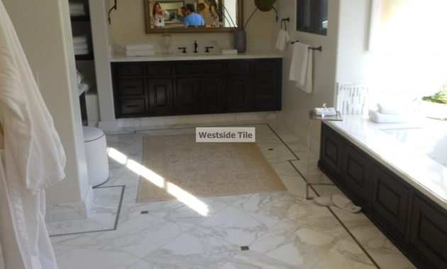 Calacatta Gold 18x18 Marble Installed In Diagonal Pattern inside size 2500 X 3333