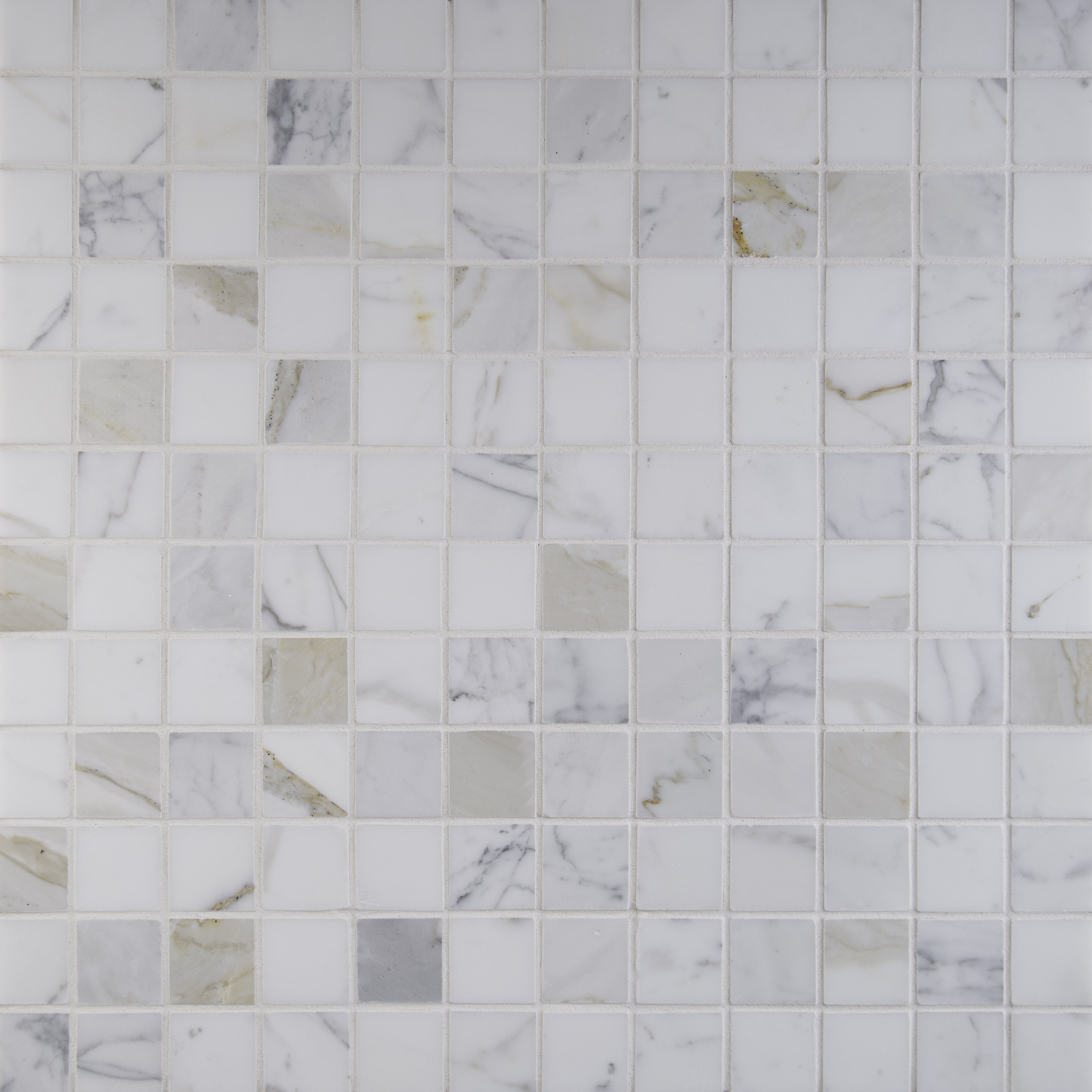 Calacatta Gold Mounted 2 X 2 Marble Mosaic Tile In White regarding measurements 4001 X 4001