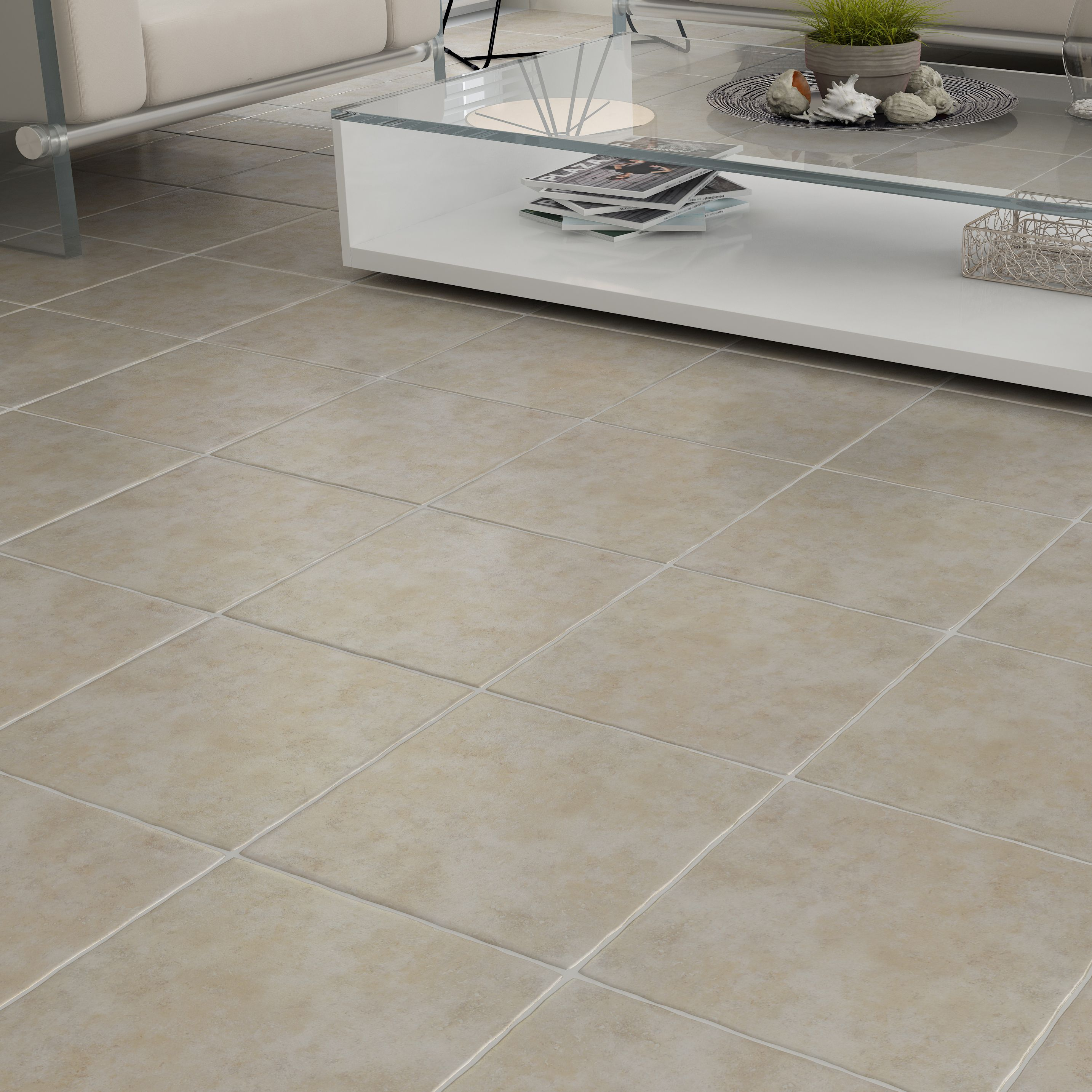 Calcuta Natural Ceramic Floor Tile Pack Of 9 L330mm W within measurements 2867 X 2867