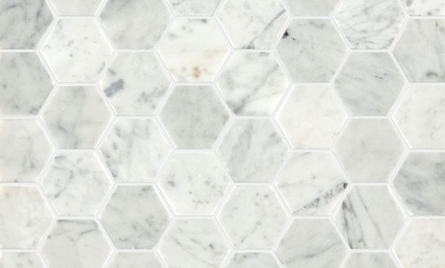 Carrara Honed Hexagon Marble Mosaic for dimensions 1024 X 986