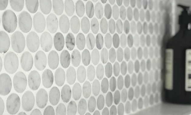 Carrara Penny Round Honed Marble Bathroom Mosaic intended for size 1000 X 1000