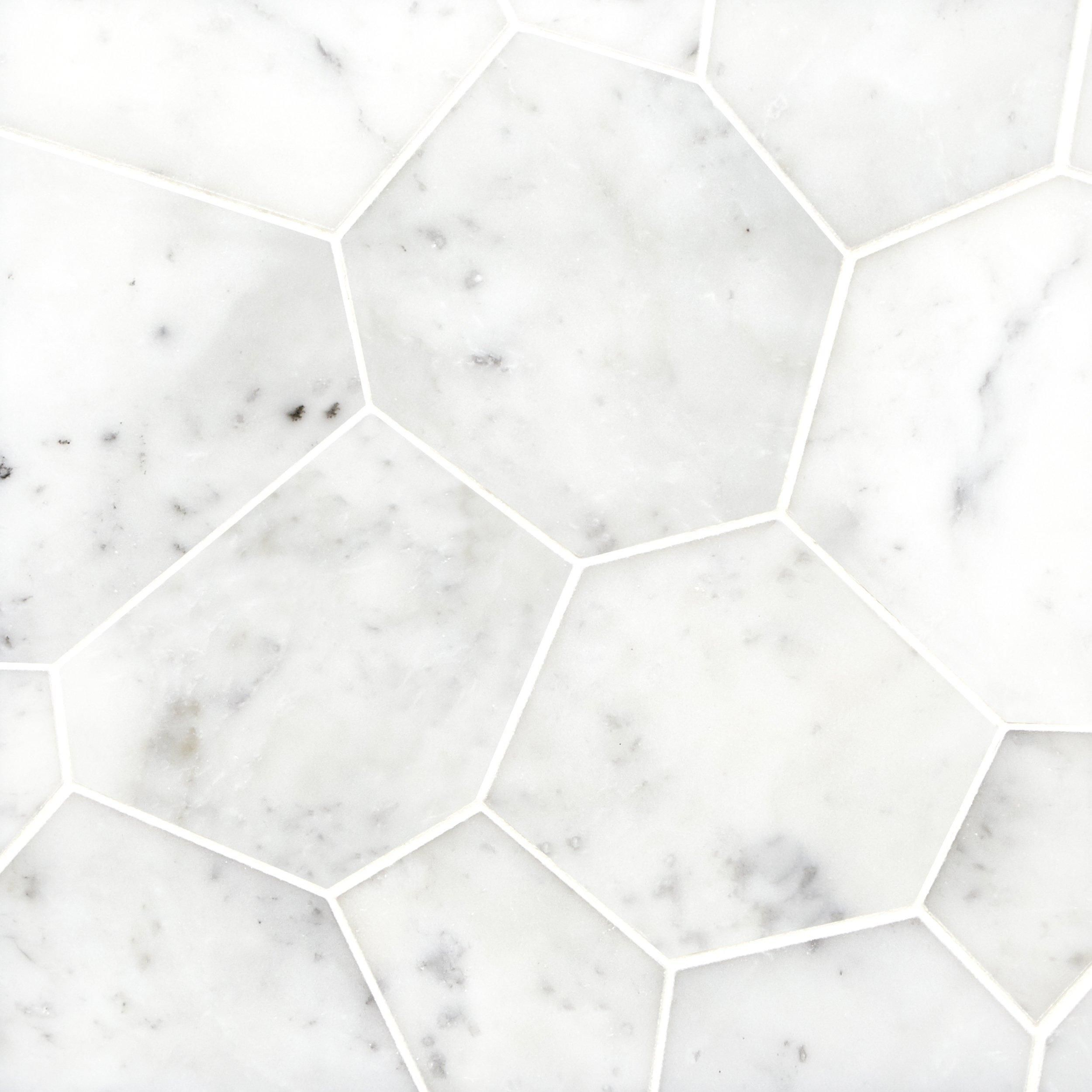 Carrara White Flagstone Polished Marble Tile In 2019 for proportions 2500 X 2500