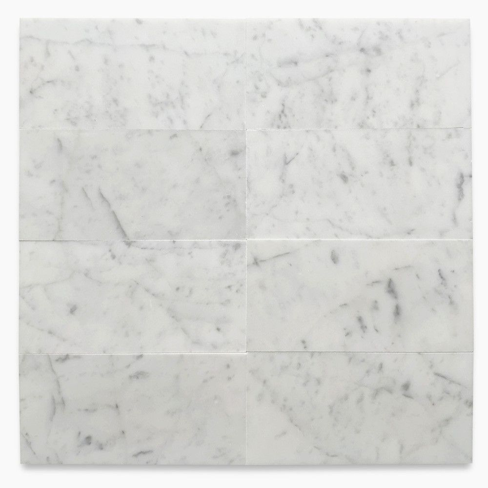 Carrara White Marble 4x8 Wall And Floor Tile Honed with dimensions 1000 X 1000