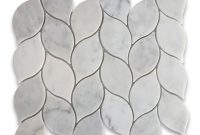 Carrara White Medi Leaf Shape Mosaic Tile Polished Marble From Italy inside sizing 1000 X 1000