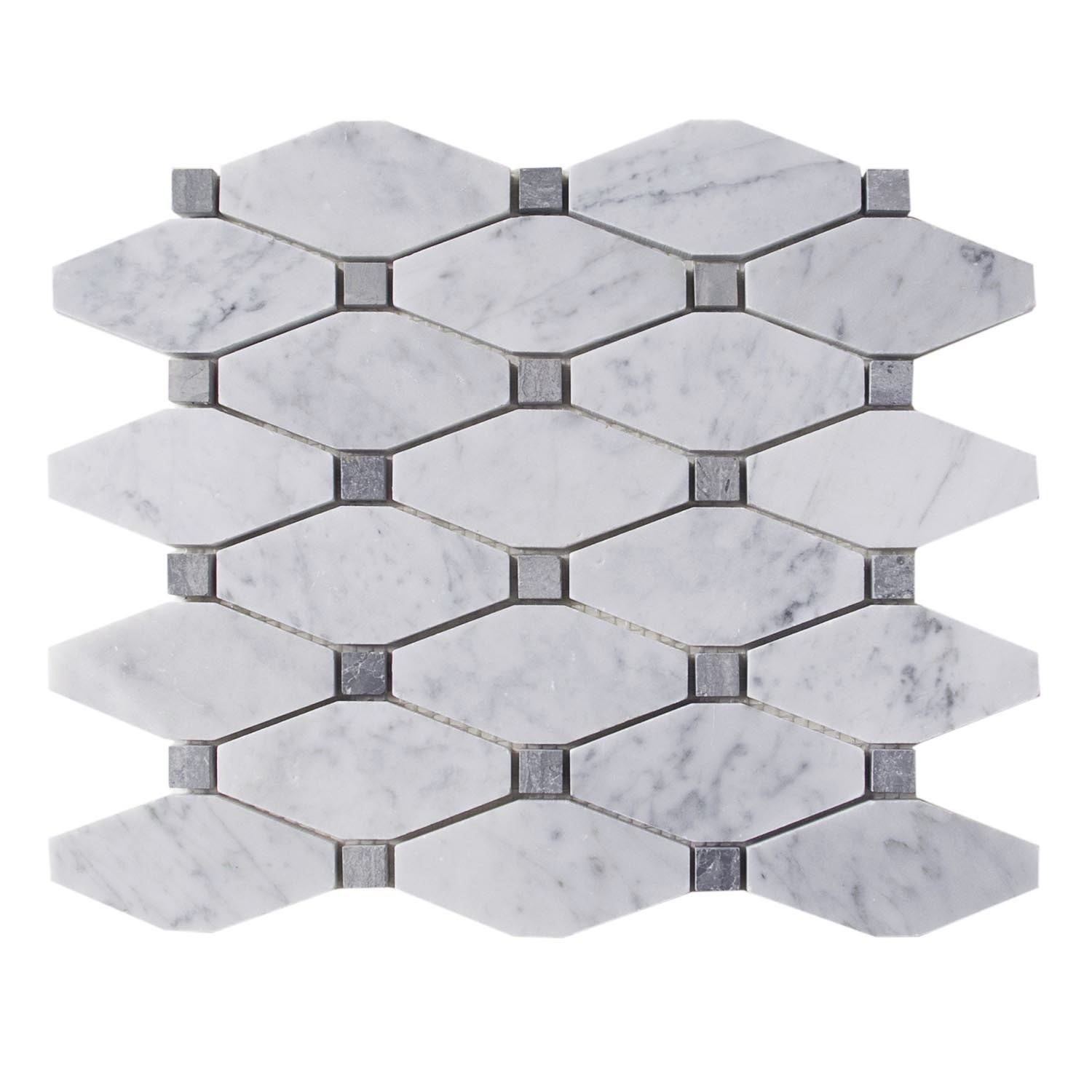 Carrara White Octagon Marble Mosaic with regard to size 1500 X 1500