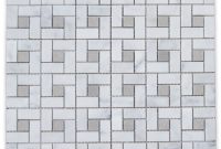 Carrara White Target Pinwheel Mosaic Tile W Gray Dots Honed Marble From Italy for sizing 1000 X 1000