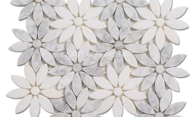 Centurymosaic Flower Marble Mosaic Tile Collection 1 In 2019 within measurements 1001 X 1001