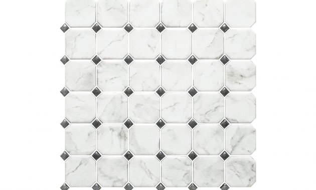 Classico Octagon And Dot Mosaic Marble Look Porcelain pertaining to measurements 1600 X 1067