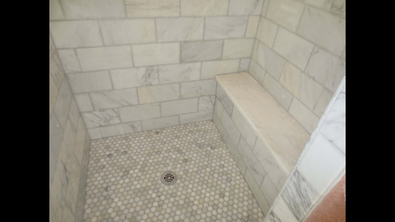Complete Carrara Marble Tile Bathroom Instalation Time Lapse inside measurements 1280 X 720