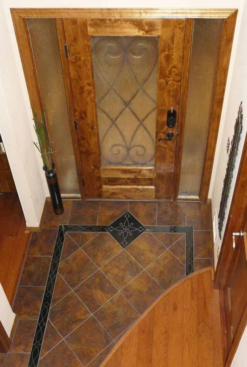 Custom Entryway Grand Foyer Floor Tile Medallion And Border with regard to measurements 809 X 1200