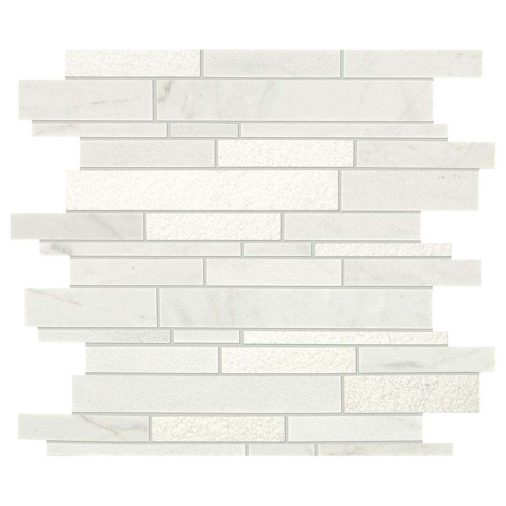 Daltile Stone Decor Glacier 12 In X 14 In X 10 Mm Marble Linear Mosaic Floor And Wall Tile 1 Sq Ft Piece with regard to proportions 1000 X 1000