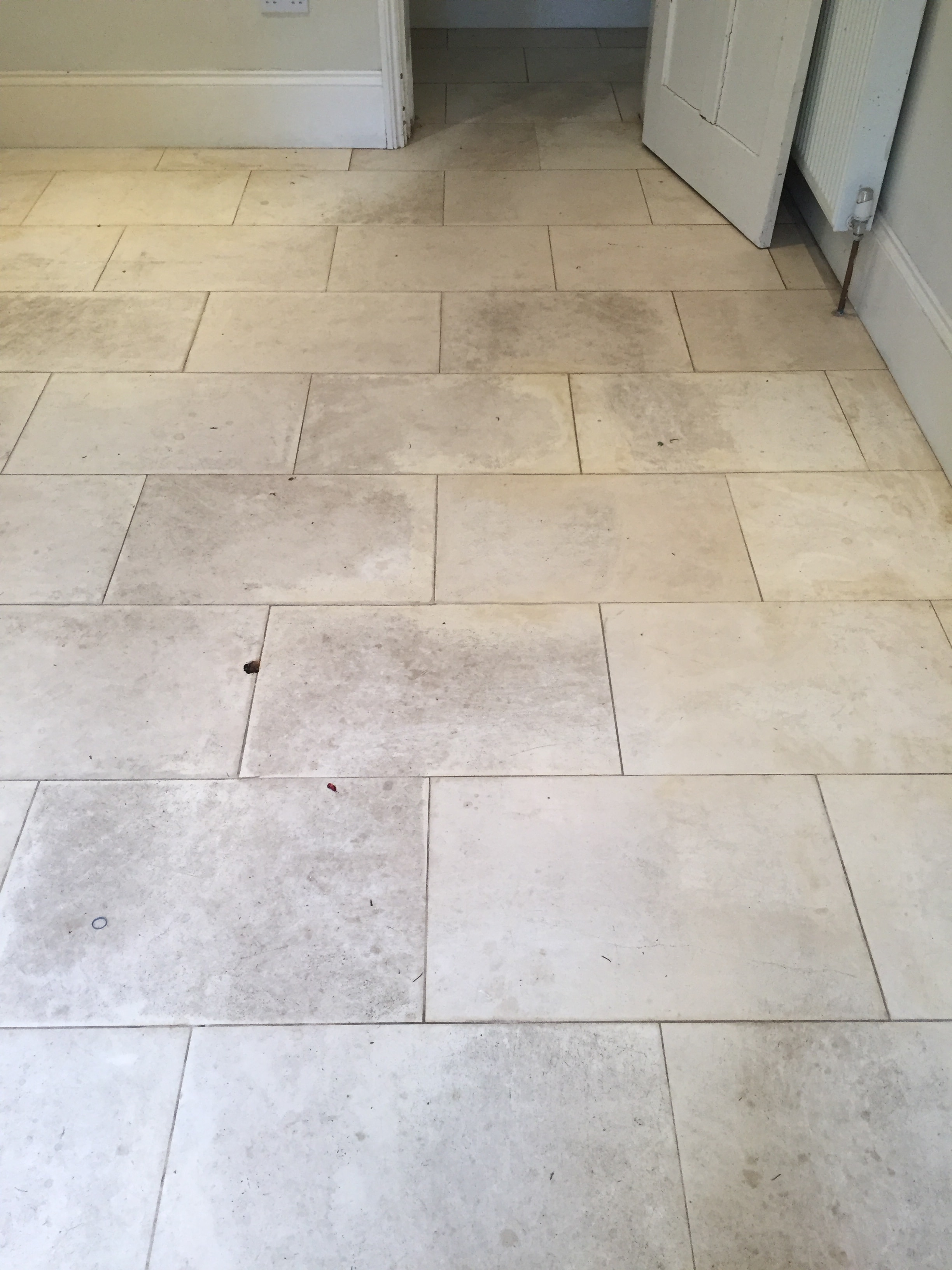 Deep Cleaning White Limestone Tiles In A Oxfordshire Kitchen for size 2448 X 3264