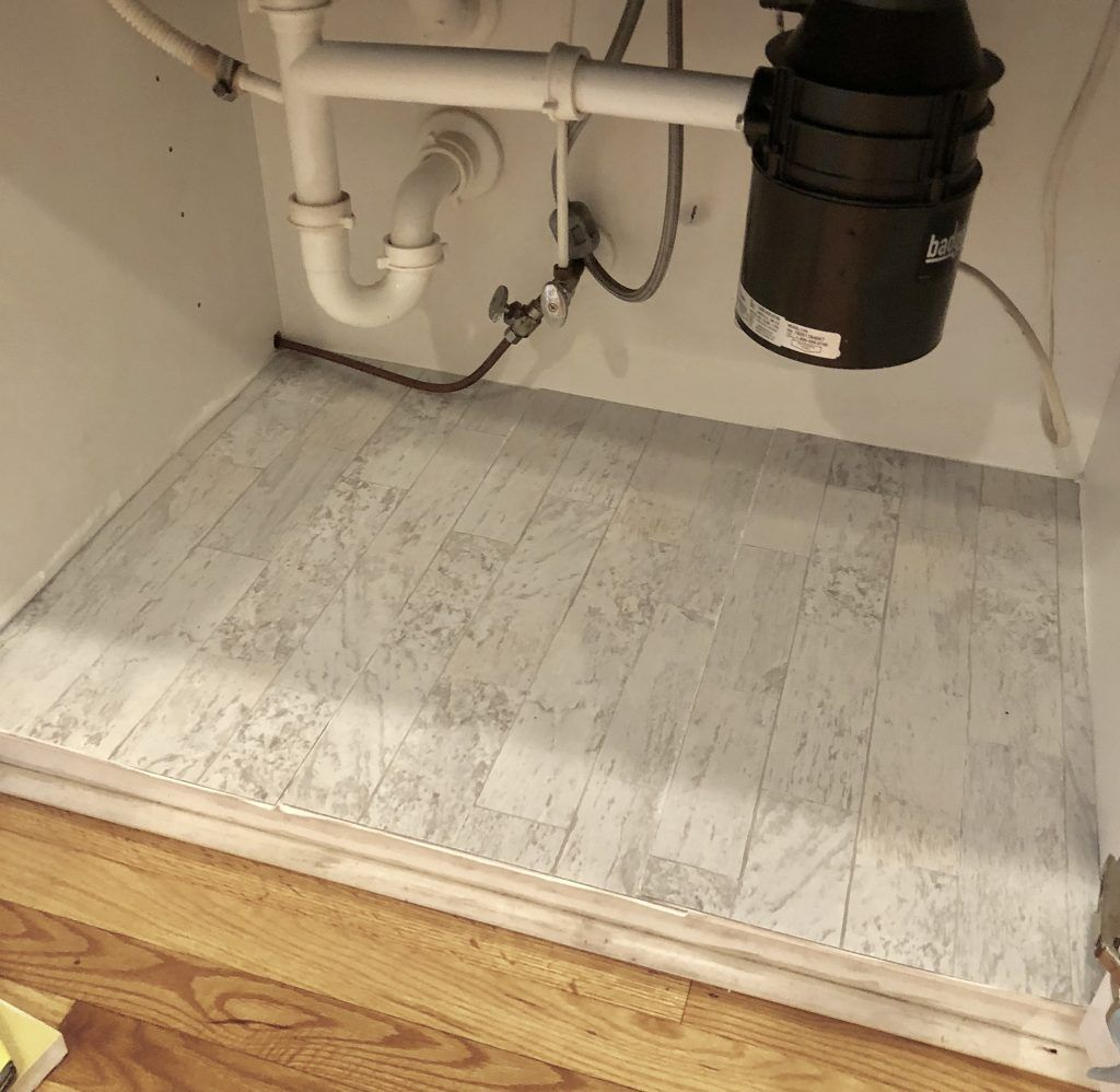 Easy Cabinet Repair Using Peel And Stick Floor Tile inside measurements 1024 X 998