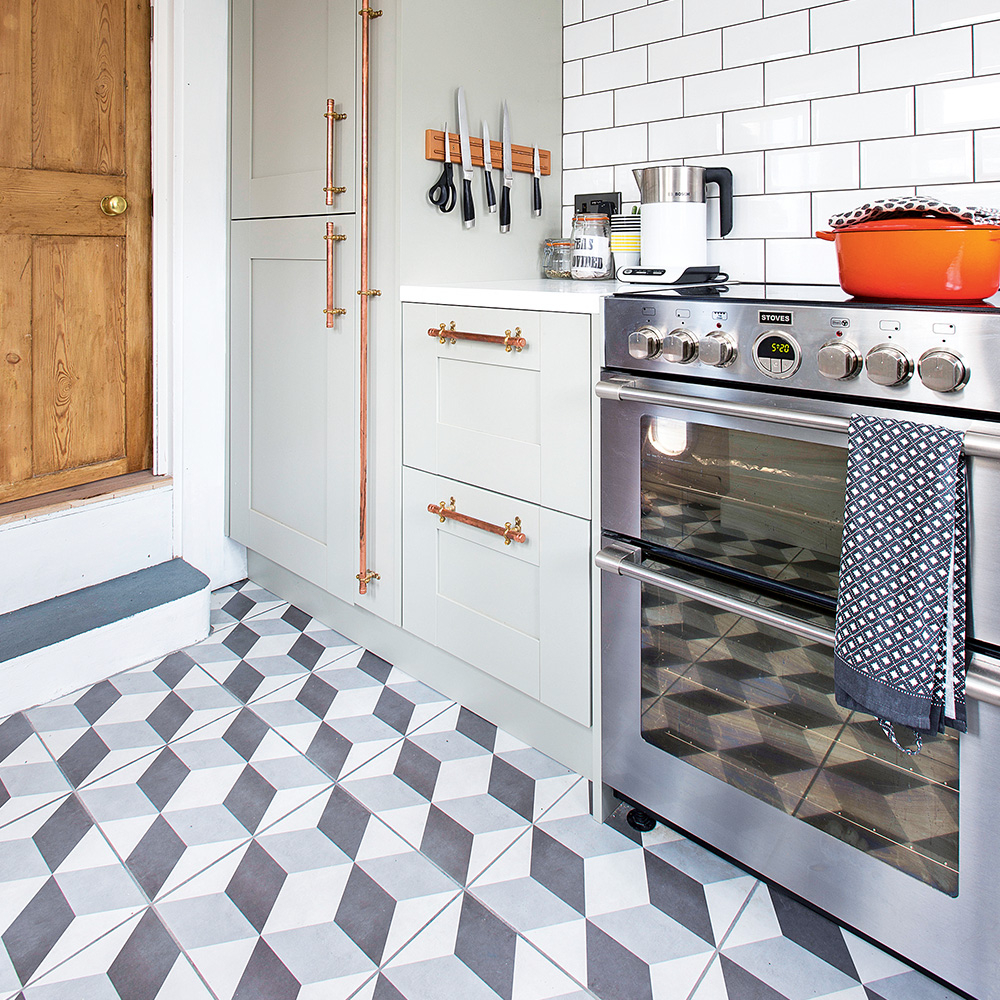 Elegant Tiled Kitchen Floor Archaic Design Idea Using Silver throughout dimensions 1000 X 1000
