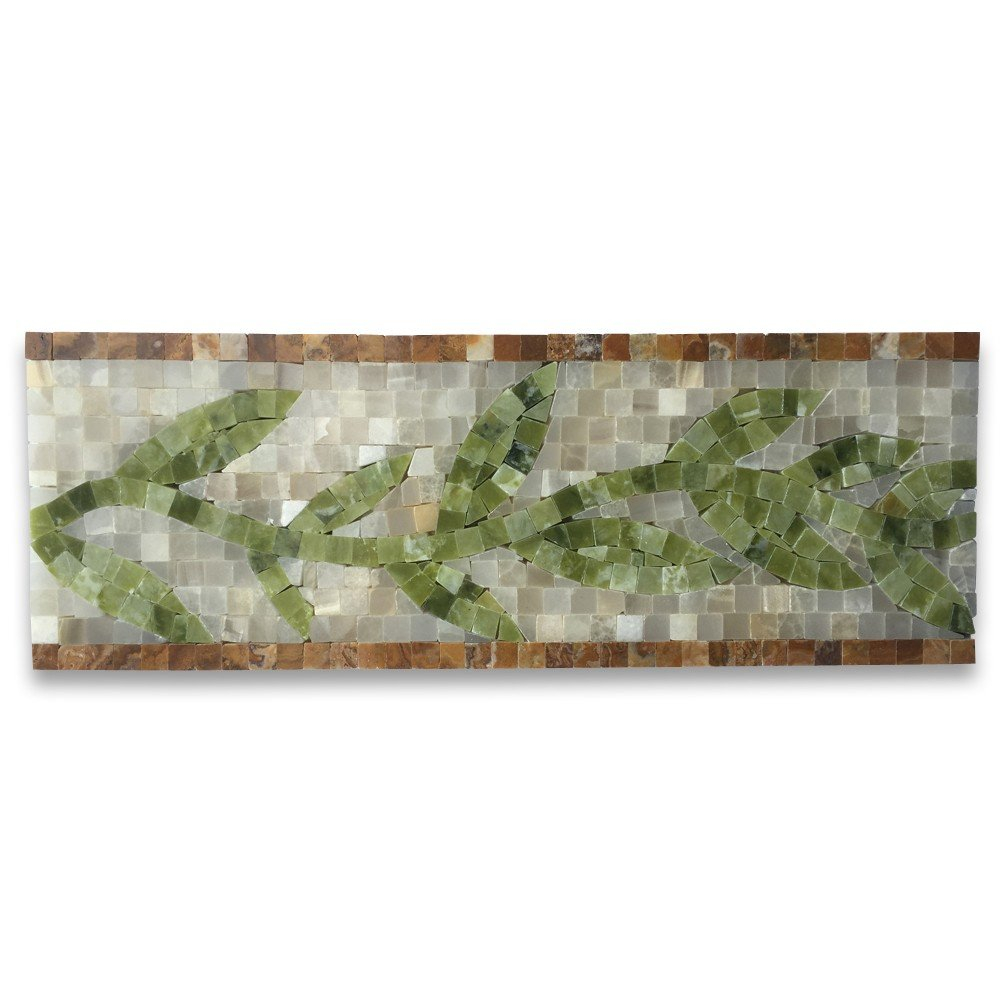 Emerald Onyx Marble Mosaic Border Listello Tile Alhambra Tiles in size 1000 X 1000