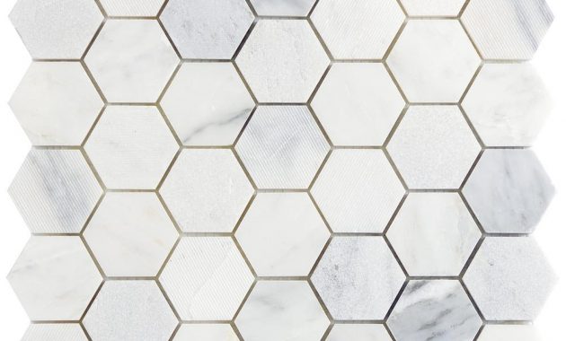 Emser Winter Frost Hexagon Mix 12 In X 12 In X 10 Mm Marble Mosaic Tile 098 Sq Ft for dimensions 1000 X 1000