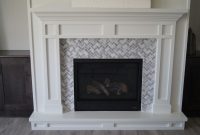 Fireplace In A 1x2 Marble Mosaic Tile Surround In 2019 throughout measurements 5456 X 3632