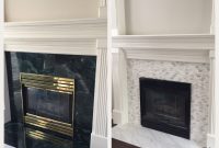 Fireplace Updated Painting Brass Black And Replacing inside measurements 1800 X 1800