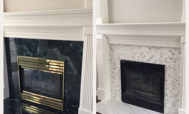 Fireplace Updated Painting Brass Black And Replacing inside measurements 1800 X 1800