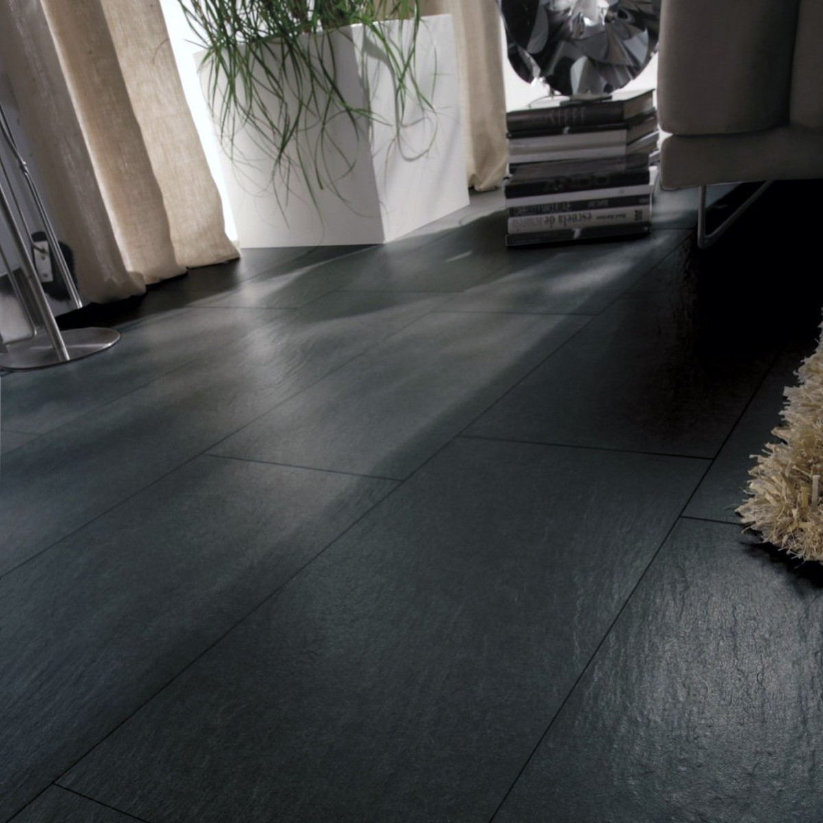 Geo Black Porcelain Wall Floor Tiles inside size 1200 X 1200