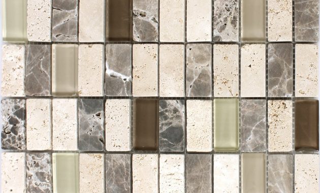 Glass Natural Stone Mosaic Tiles Beige Brown Bricks Mt51282 within sizing 1500 X 1500