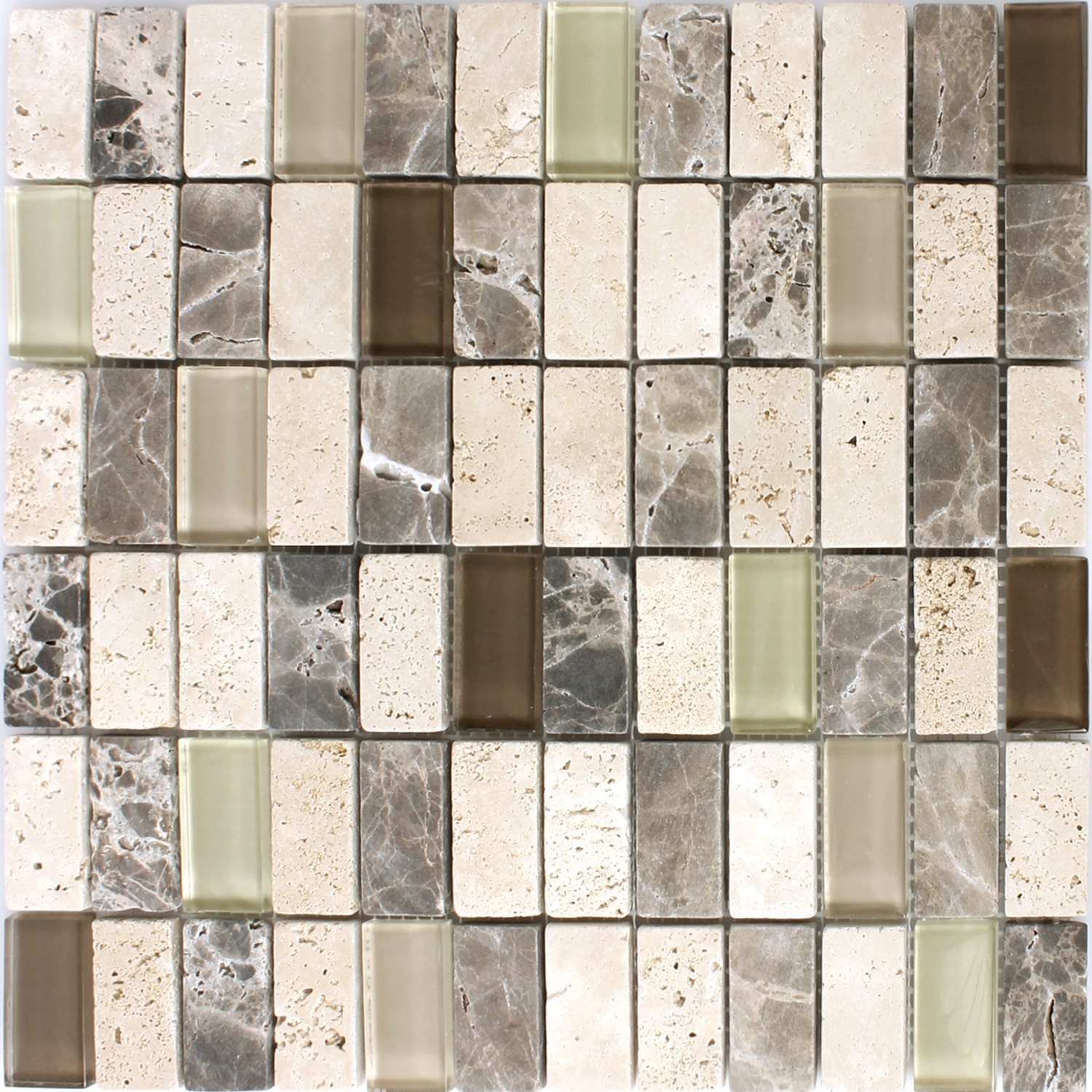 Glass Natural Stone Mosaic Tiles Beige Brown Bricks Mt51282 within sizing 1500 X 1500