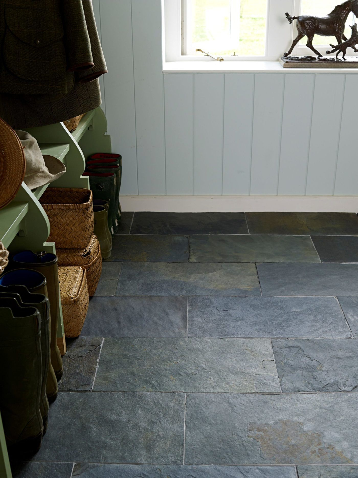 Grey Riven Slate Tile In 2019 Slate Flooring Kitchen in dimensions 1400 X 1865