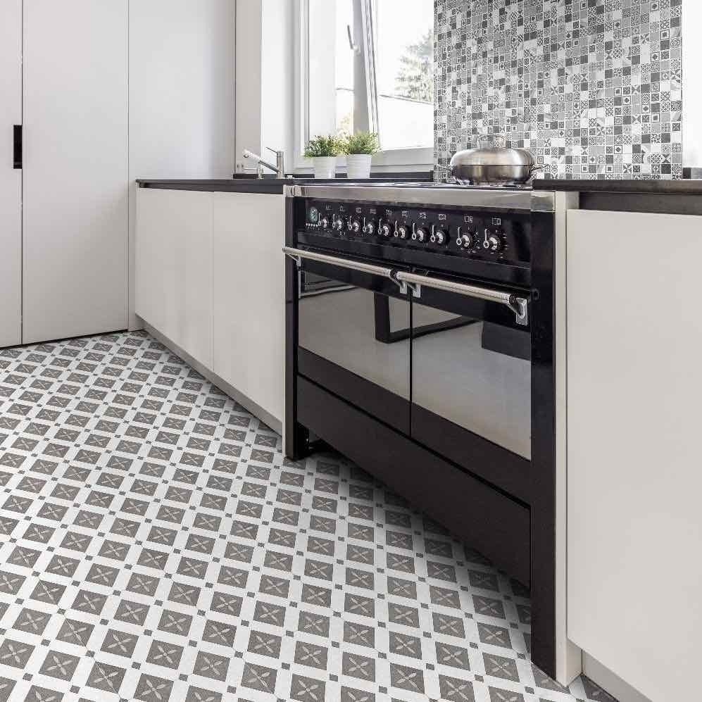 Heritage Porcelain Tile Paris Gray 8 X 8 In 2019 Kitchen for proportions 997 X 997