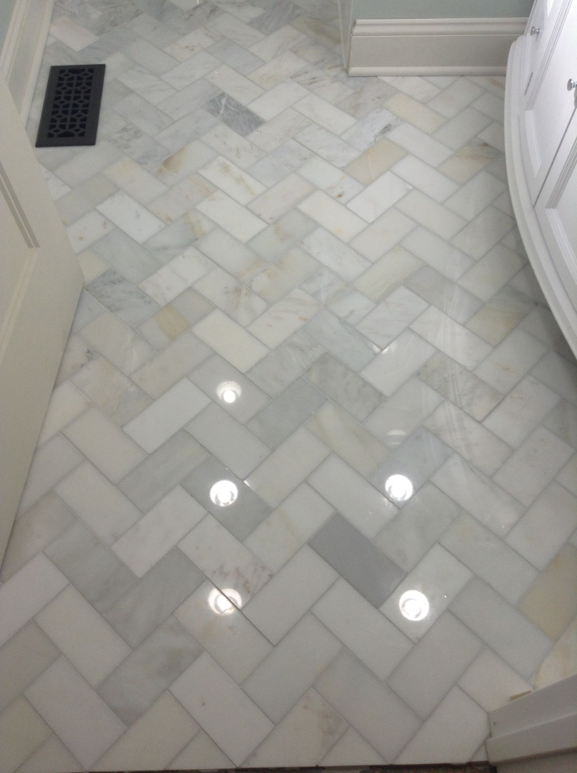 Herringbone Marble Bathroom Floor Bathrooms Marble regarding measurements 1936 X 2592