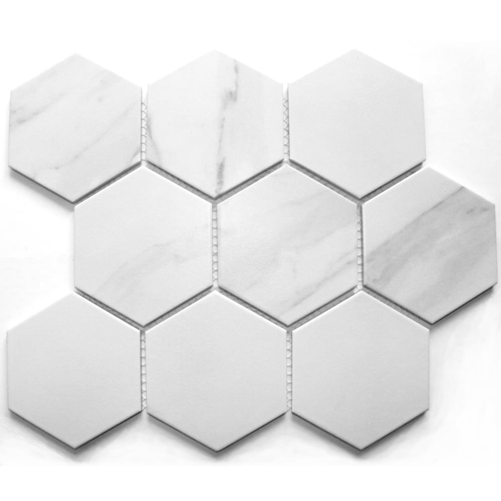 Hexagon Staturio Matt 95cm X 95cm Mosaic Tile throughout measurements 1000 X 1000