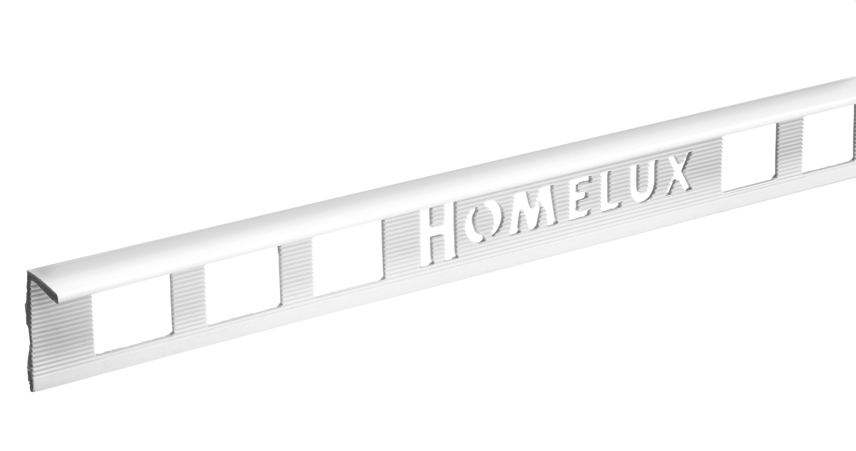 Homelux White Metal Tile Trim Departments Diy At Bq with regard to measurements 3508 X 1851