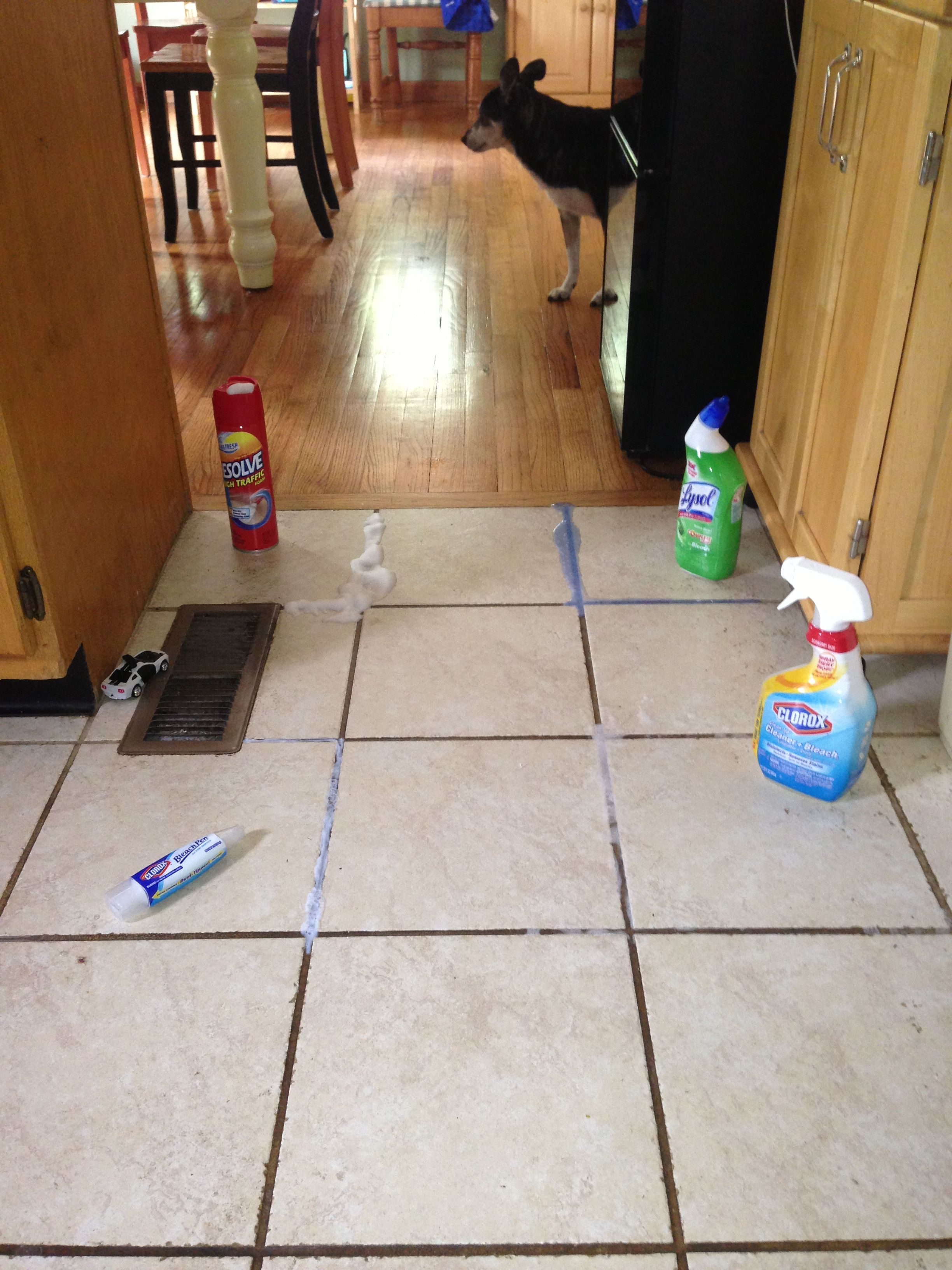 I Tried Four Methods To Clean The Grout On My Kitchen Floor throughout proportions 2448 X 3264