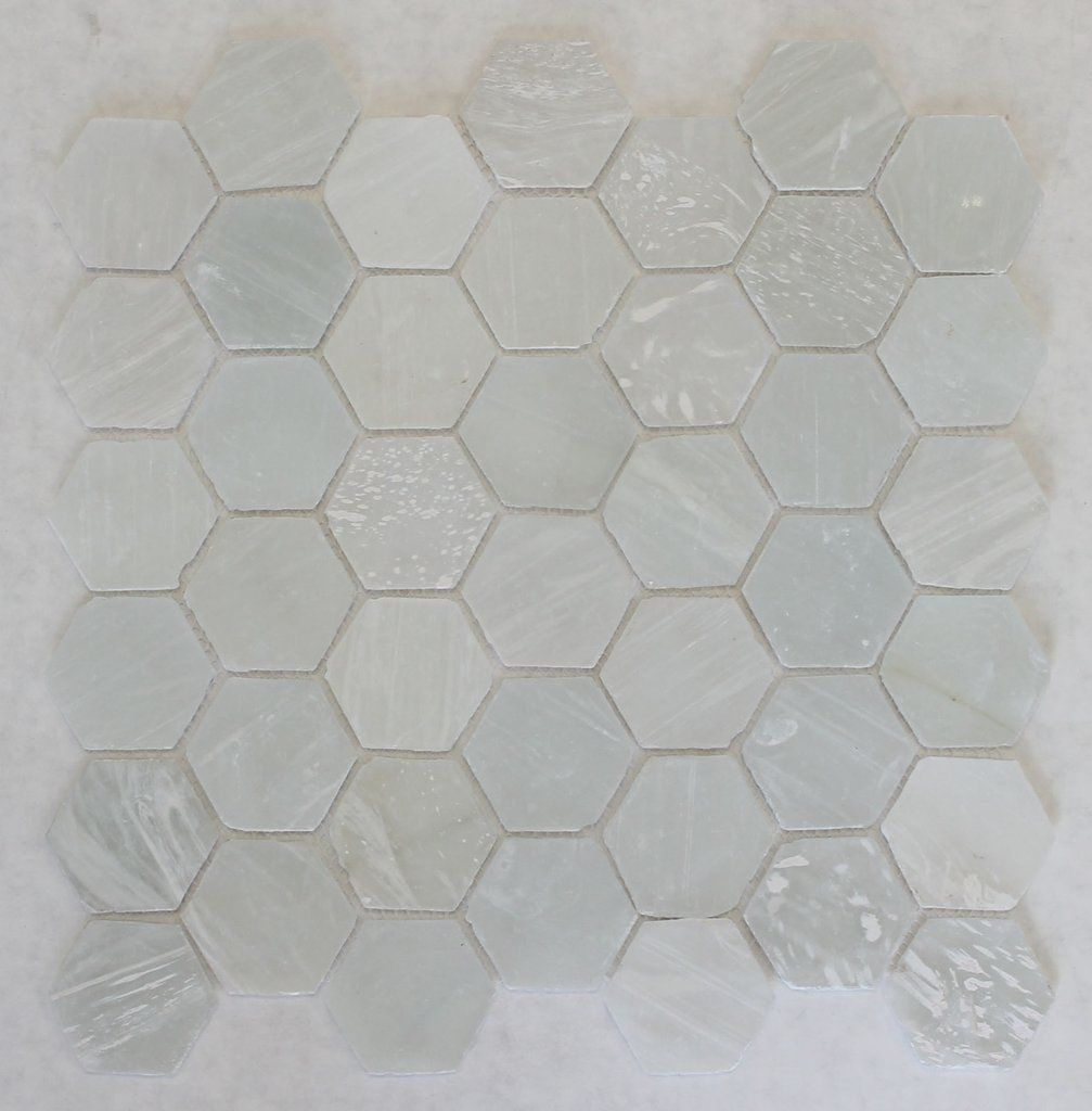 Introducing Our Newly Added Recycled Hexagon Glass Mosaic throughout proportions 1007 X 1024