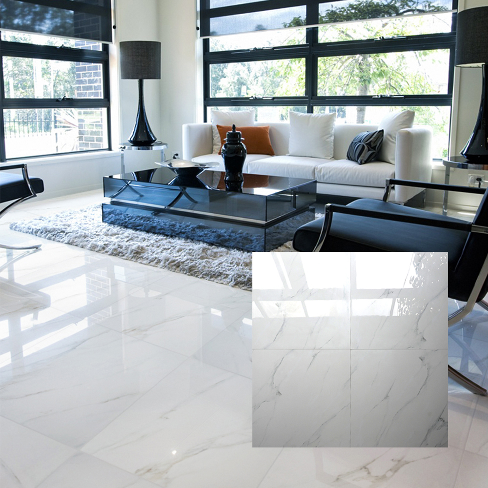 Italian Bianaco Carrara Calacatta White Marble Ceramic with regard to proportions 1000 X 1000