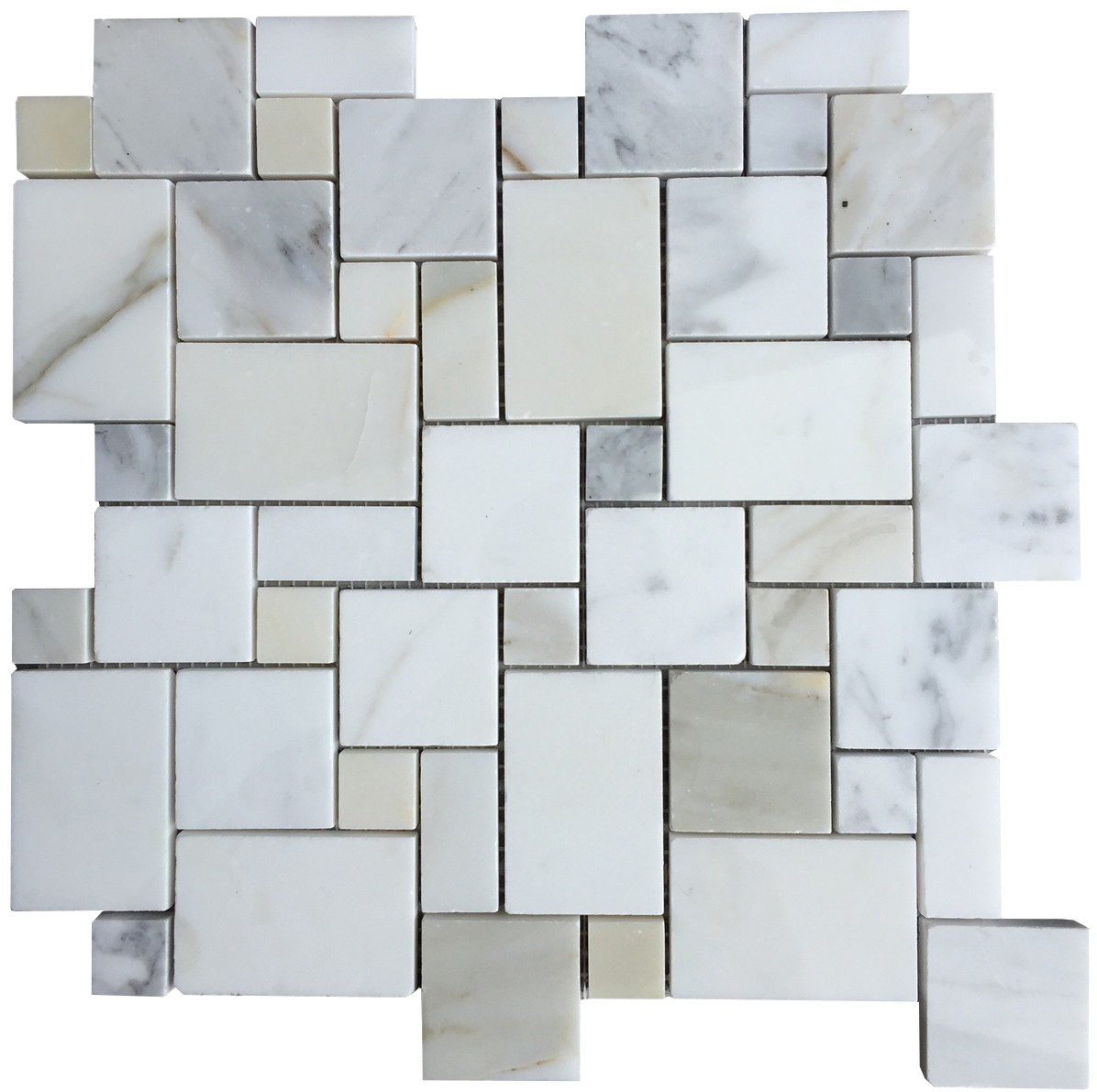 Italian Calacatta Gold Marble Versailles Pattern Polished Mosaic Tiles pertaining to sizing 1196 X 1191