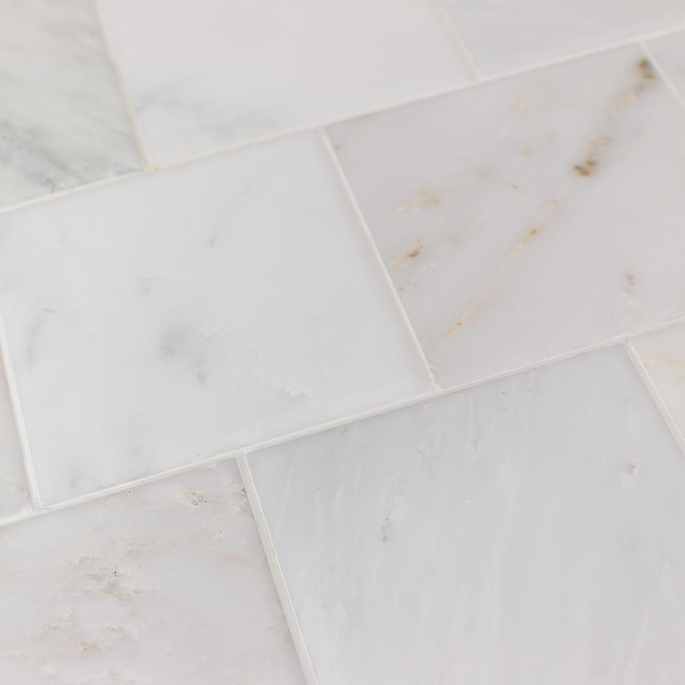 Ivy Hill Tile Brushed White Carrara Marble Floor And Wall Tile 4 In X 4 In Tile Sample with dimensions 1000 X 1000