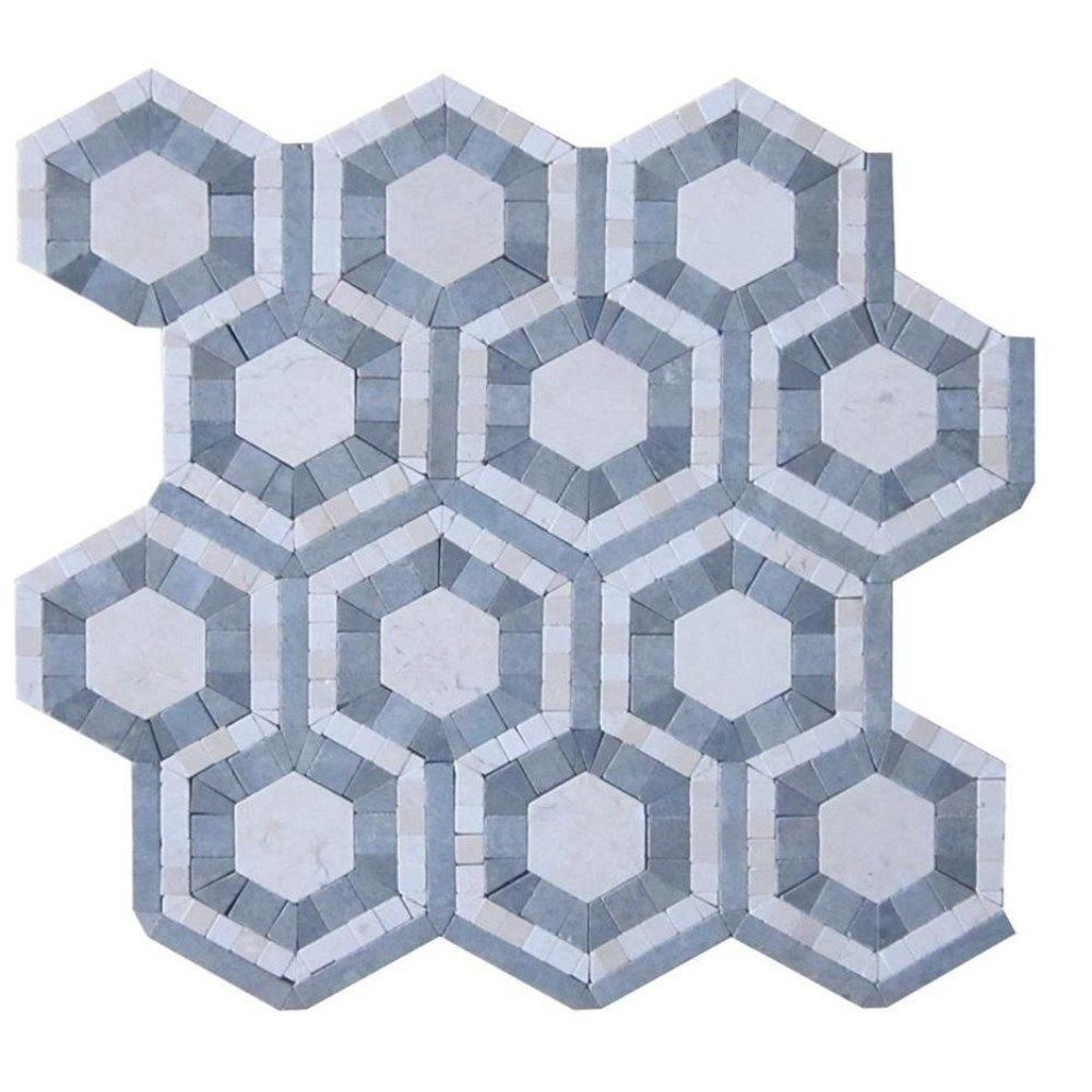 Ivy Hill Tile Kosmos Carrera And Moonstone Hexagon Marble in proportions 1000 X 1000