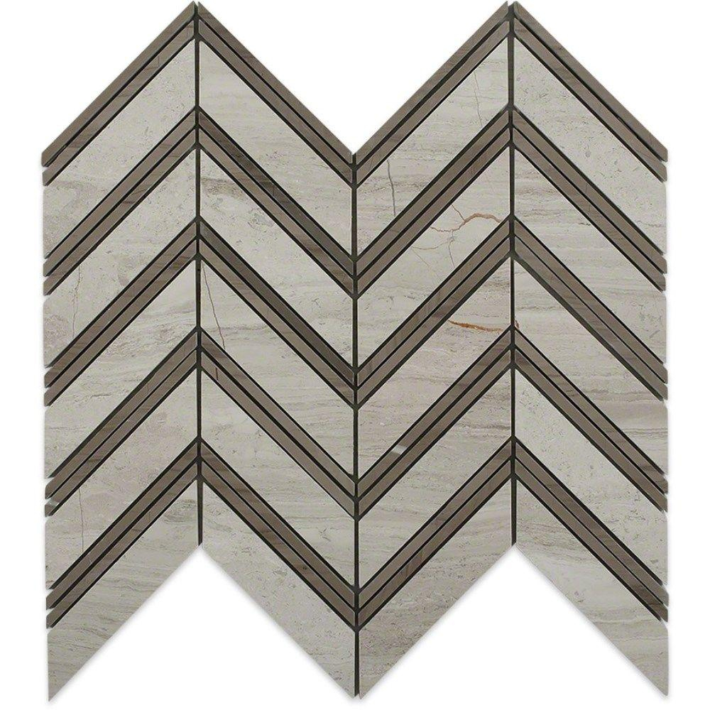 Ivy Hill Tile Royal Herringbone Wooden Beige And Athens Gray Strips 10 12 In X 12 In X 10 Mm Polished Marble Mosaic Tile within measurements 1000 X 1000