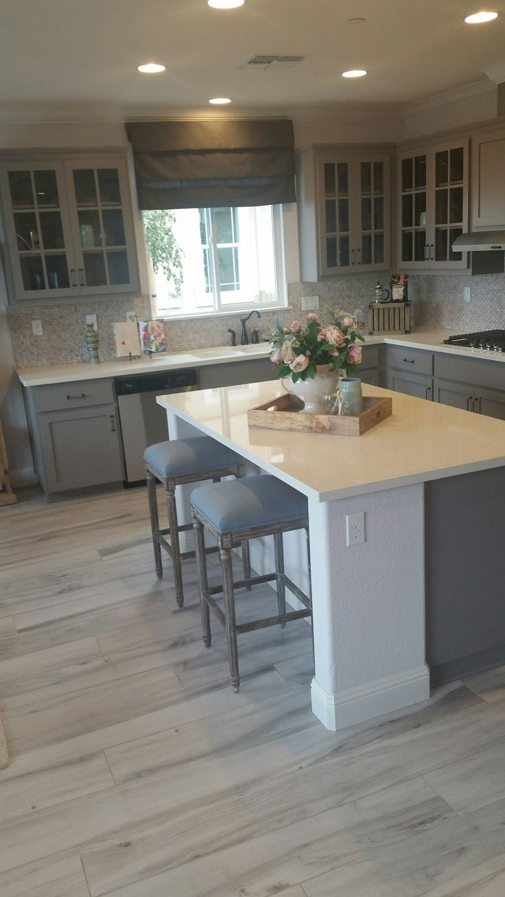 Kitchen Cabinets Colors With Grey Tile Floor Wall Tiles For regarding size 736 X 1308