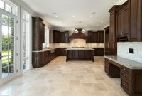 Kitchen Floor Tile Ideas With Cherry Cabinets Dark Kitchen pertaining to sizing 1179 X 786