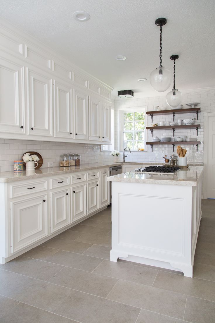 Kitchen White Kitchens Ideas Farmhouse Floor Til On Copper throughout sizing 736 X 1104