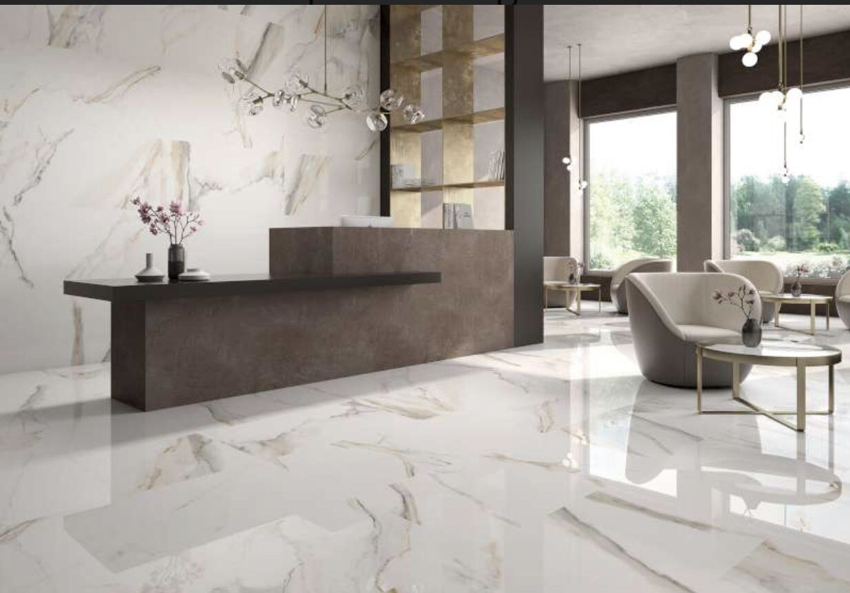 Kitchenremodel Bathroomremodel Marble Look Porcelain Tile within dimensions 1235 X 862