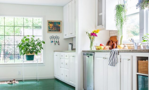 Love This Kitchen With Its Green Painted Floors So Much inside proportions 1437 X 1800